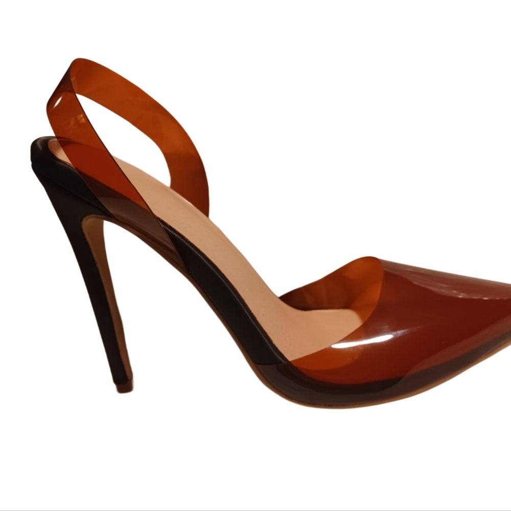 Delicious PVC Slingback Heels